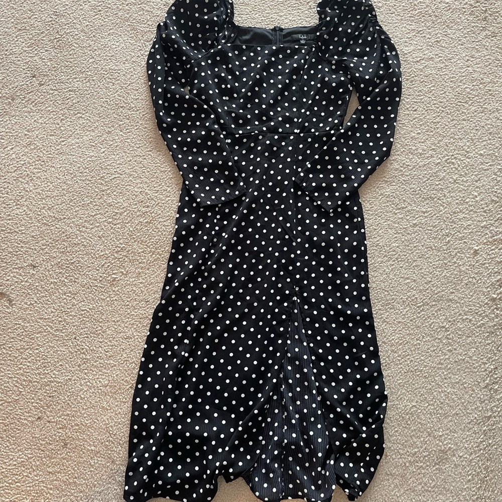 Lulu's Black and White Polka Dot Dress